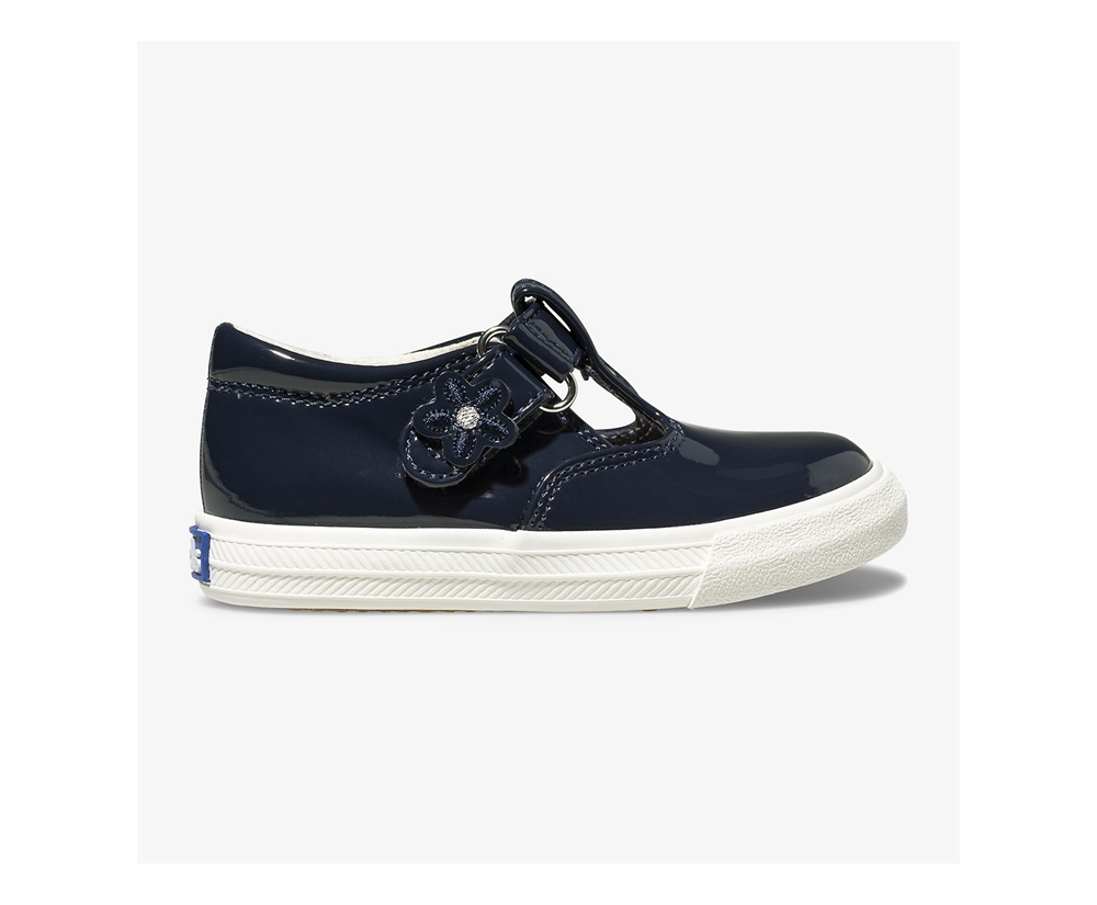 Keds Slip Ons Navy - Daphne Patent - Kids JUMBQP-146